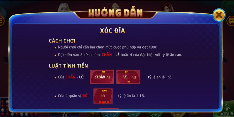 Hướng dẫn chơi xóc đĩa 3D hiển thị rõ ràng để mọi người dễ dàng tham gia